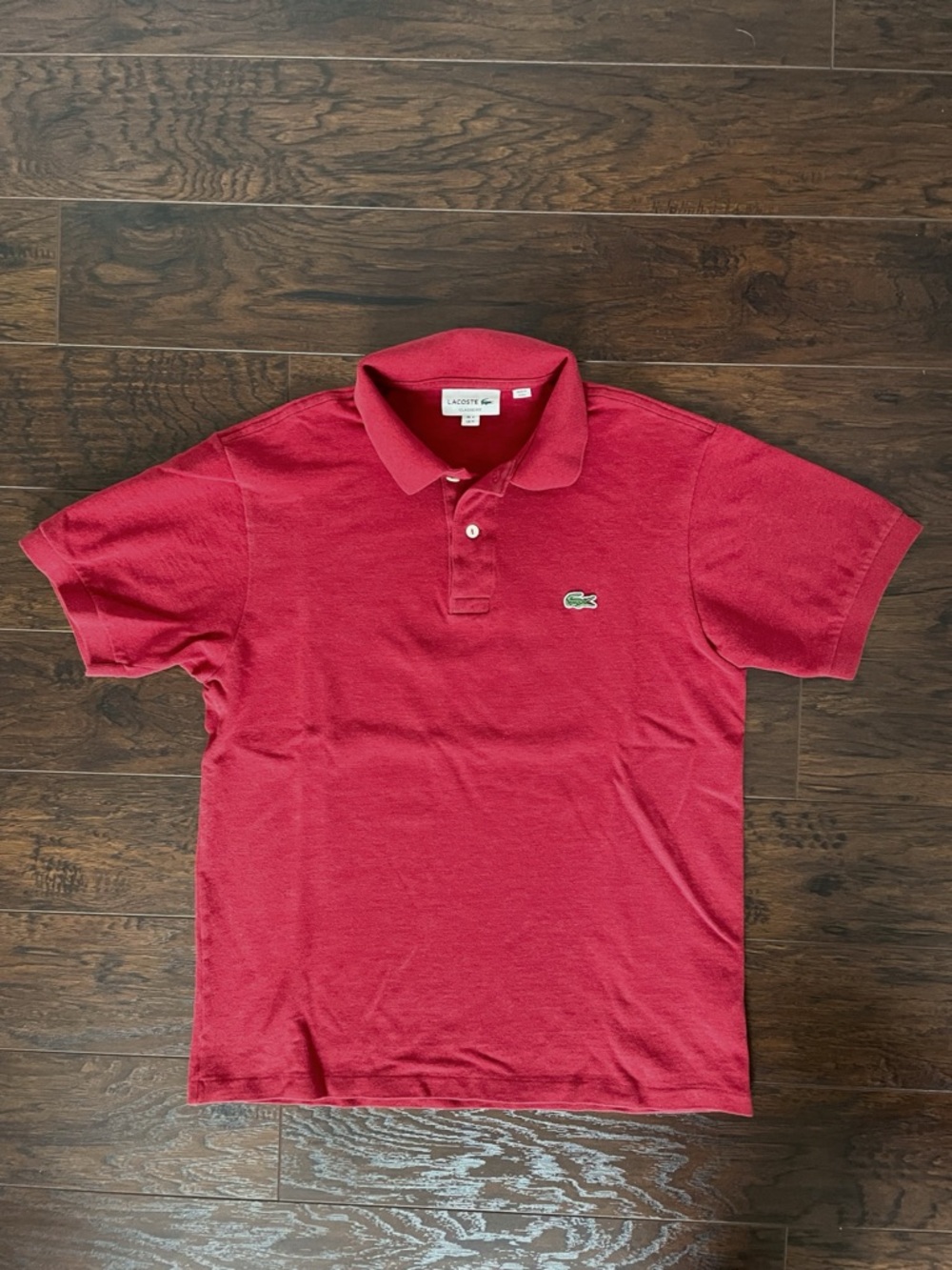 Lacoste Men's Classic Fit Red Pique Polo - Red, Size M